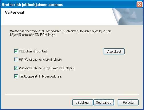Ohjain ja ohjelmat Mukautetun mustavalkokirjoitinohjaimen käyttö (Windows ) 3 Voit asentaa Windows -kirjoitinohjaimen, joka sallii ainoastaan mustavalkotulostuksen.