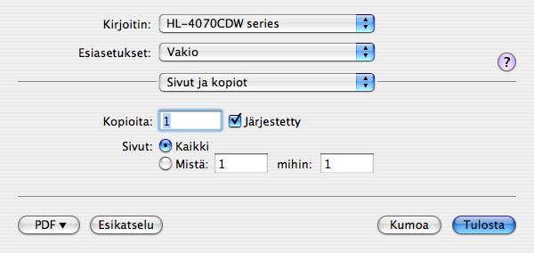 4:n mukaisia. Tietokoneen näytöt vaihtelevat Macintosh - käyttöjärjestelmän mukaan.