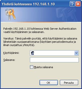 3. Verkonhallinta 3.1 Sisäänkirjautuminen Voit käyttää verkonhallintatoimintoa kirjautumalla käyttämällä käyttäjänimeäsi ja salasanaasi.