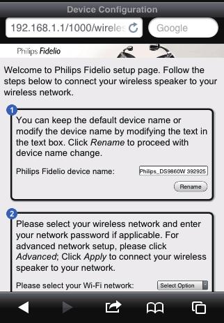 Määritä asetukset noudattamalla näytön ohjeita ja vahvista DS9860W-laitteen sisäiset Wi-Fi-asetukset.