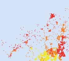 Figure 8. Spatial trend (neighbourhood mean) of self-rated health with four different neighbourhood sizes. Red indicates lower self-rated health. (knn: k nearest neighbours; R, spplot) 14 (2.8,3.