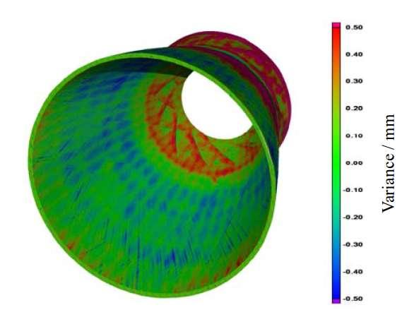 fabric by shear affects fibre orientations and on the thickness of the layer Formability of the reinforcement stack