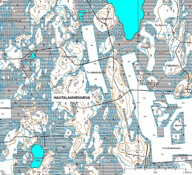 PARKANO, Hautalammenneva EO-10/16 GTK:n tutkimustiedot: * Suon kokonaispinta-ala, 57 * Suon tuotantopinta-ala, 36 * Kokonaisturvemäärä, syvyysalue >