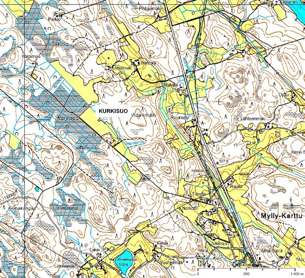 IKAALINEN, Kurkisuo EO-16/22 GTK:n tutkimustiedot: * Suon kokonaispinta-ala, 52 * Suon tuotantopinta-ala, 18 * Kokonaisturvemäärä, syvyysalue >