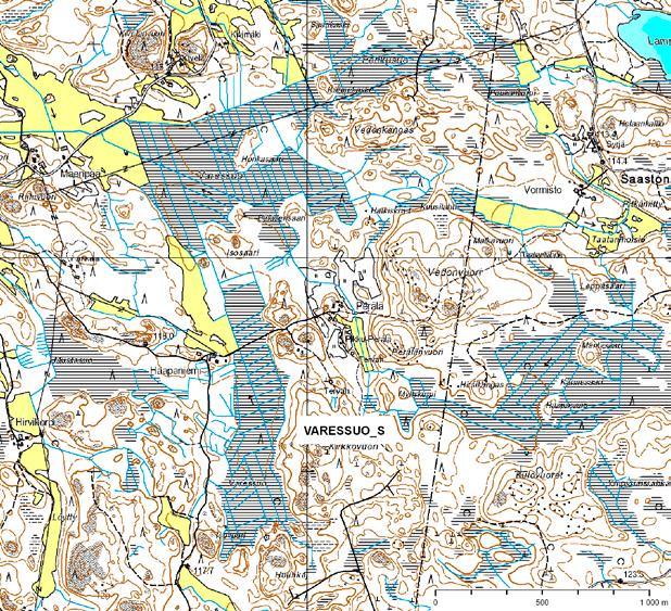 SASTAMALA, Varessuo S EO-20/38 GTK:n tutkimustiedot: * Suon kokonaispinta-ala, 28 * Suon tuotantopinta-ala, - * Kokonaisturvemäärä, syvyysalue >