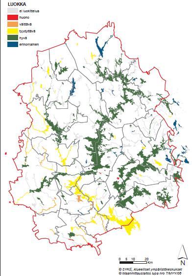 Ekologisen luokituksen mukainen veden laatu Pirkanmaalla SEURANTA pintavesien laatu Pirkanmaan vesipinta-ala on 2026 km 2 eli noin 14 % koko maakunnan pinta-alasta.