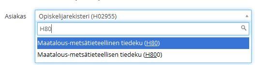 Tilavaraus Tilavarauspyyntöä luotaessa laskutusyksikkö (ns.