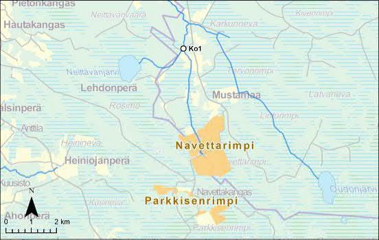 Iso-Manniselta lähteneen veden ph oli kesän keskiarvona 5,9 ja kemiallinen hapenkulutus oli selvästi koholla (kesän ka. 51 mg/l).