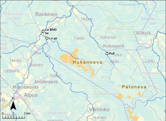 Jälkihoitovaiheessa olevan Honkanevan vedet laskevat Luohuanjokeen pisteiden Lulu ja Lu2 väliin (Kuva 2, liite 1). Pisteen Lu2 veden laatua on käsitelty laajemmin jo kappaleissa 4.2 ja 4.