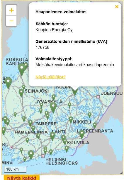 Puuvarojen määrää ja käyttöastetta voidaan verrata CHP-laitosten raportoimaan käyttöön Kehitysluokkakohtaiset ja raakaaineryhmittäiset metsävaratiedot Pienpuun ja ainespuun hakkuupotentiaali