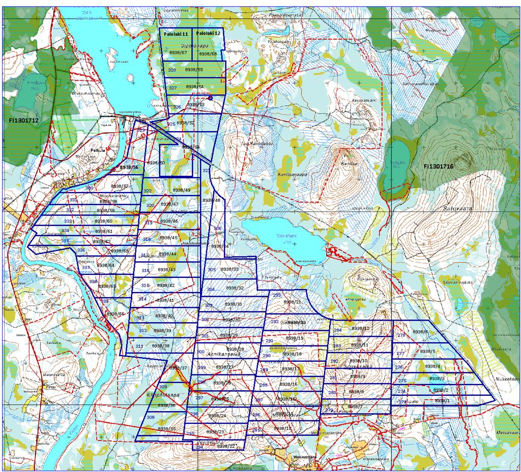 Liite 6/ sivu 1 Kartta valtausalueista (Tarkemmat