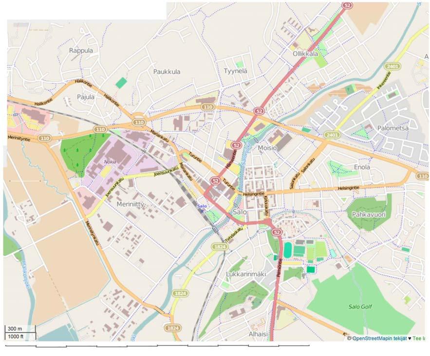 UF KAUPUNKIKUDOKSET Kaupunkialue 2 km