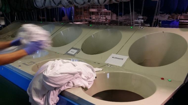 1 Ratajärjestelmän eri osa-alueet Primäärirata Asiakkaat pakkaavat likaisen pyykin omissa tiloissaan 110 x 70 cm kokoisiin kangassäkkeihin, joiden pohjassa on rivat ripustamista varten.