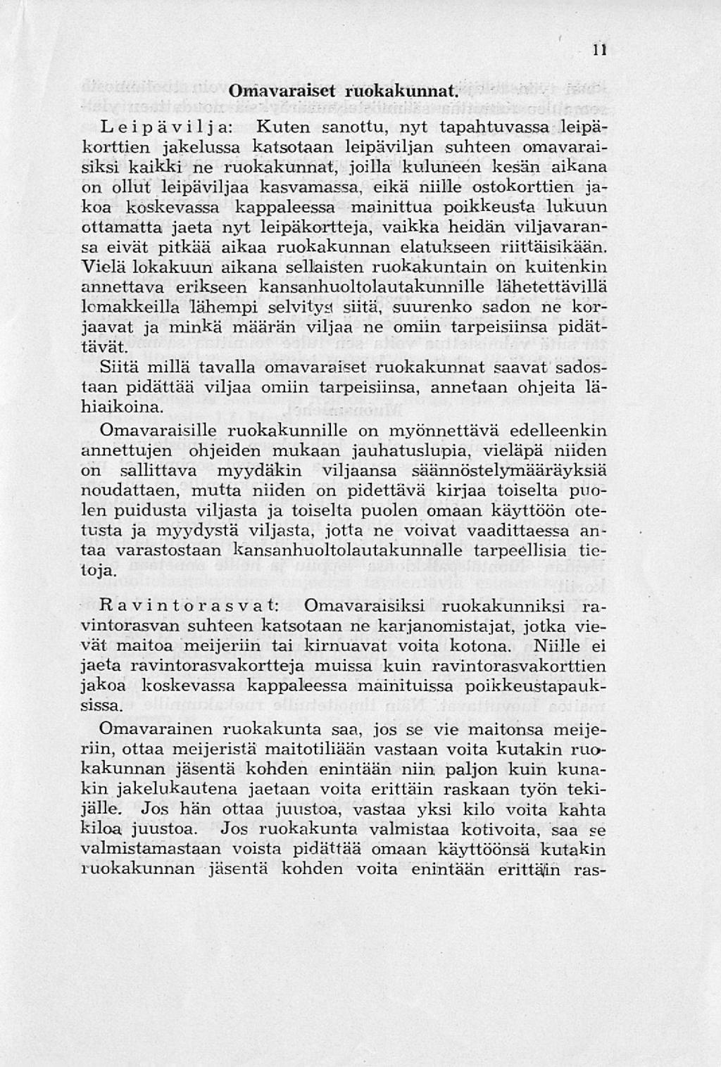 Omavaraiset ruokakunnat.