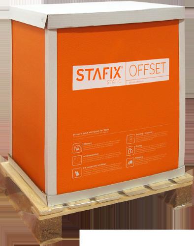 TUOTETIEDOT STAFIX STATIC OFFSET OFFSET VALKOINEN KIRKAS TARRA TAUSTA TARRA TAUSTA Paino g/m2 36.3 200 45.5 200 Paksuus mm 0.05 0.305 0.05 0.305 Kokonaispaino g/m2 236.3 245.5 Kokonaispaksuus mm 0.