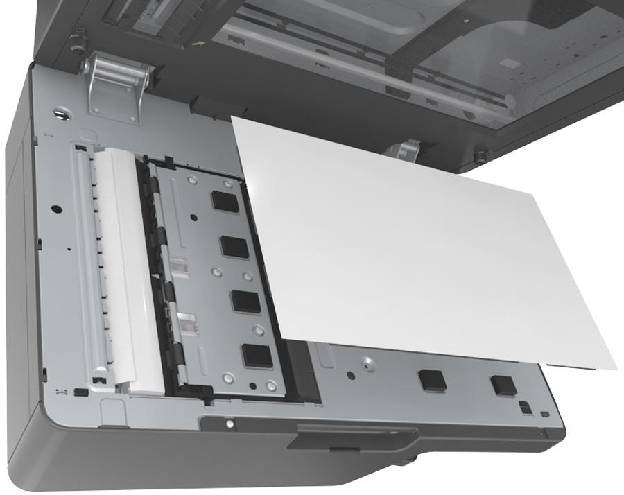 Tulostimen ylläpito 245 Skannaustason puhdistaminen Puhdista skannaustaso, jos laitteessa ilmenee tulostuslaatuongelmia, kuten juovia kopioiduissa tai