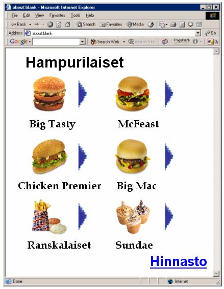 Käyttöliittymät 4.2 Datan vertaileminen käyttäjän päätöksenteossa Datan organisointi Esim.