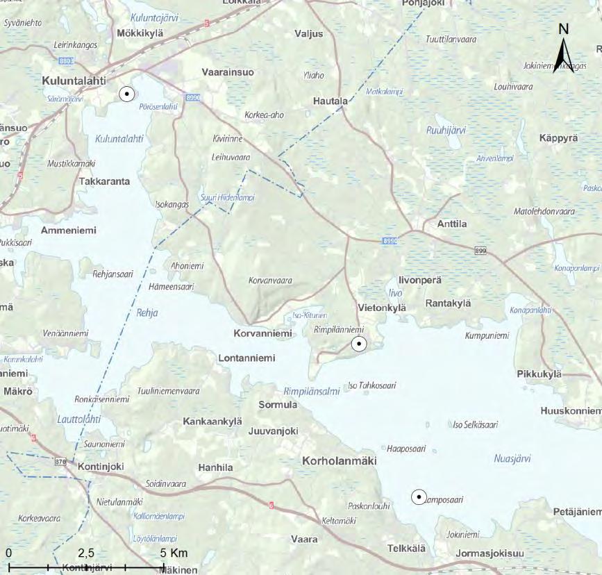 TERRAFAMEN KAIVOKSEN VELVOITETARKKAILU 2016 OSA VIII: POHJAVEDET 3 Nuasjärven purkuputken tarkkailuohjelmaan kuuluva talousvesikaivo Nuasjärven Lamposaaressa liitettiin tarkkailuun elokuussa 2015.