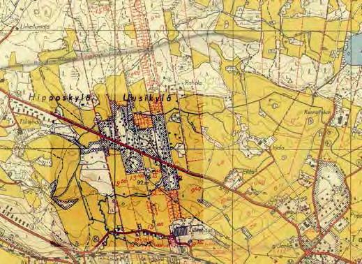 Vuohenojan seisake sijaitsi yleissuunnitelma-alueen läheisyydessä. (Kuva 16). Koskenmaantien varressa erityisesti Takahuhdissa on asutusta.