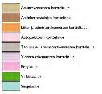 Työn ulkopuolelle jätettiin sekä tuoreimpien että selvityksen tekoaikana vireillä olleiden yleis- ja asemakaavahankkeiden alueet. Y Y Y Kaupunginvaltuuston suunnittelujaosto hyväksyi 13.6.