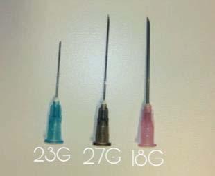 ruiskuun Mitä pienempi g (gauge) sitä isompi neula Lihaksen annettavissa lääkkeissä käytetään yleensä neulakokoa 20-25 g Pistoneulaa