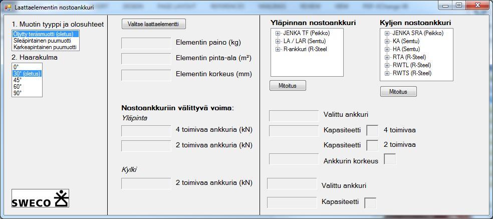 Ohjelma on tarkoitus toimittaa Sweco:n tuotekehitysryhmälle, joka päättää otetaanko ohjelma käyttöön muualla Sweco:ssa.