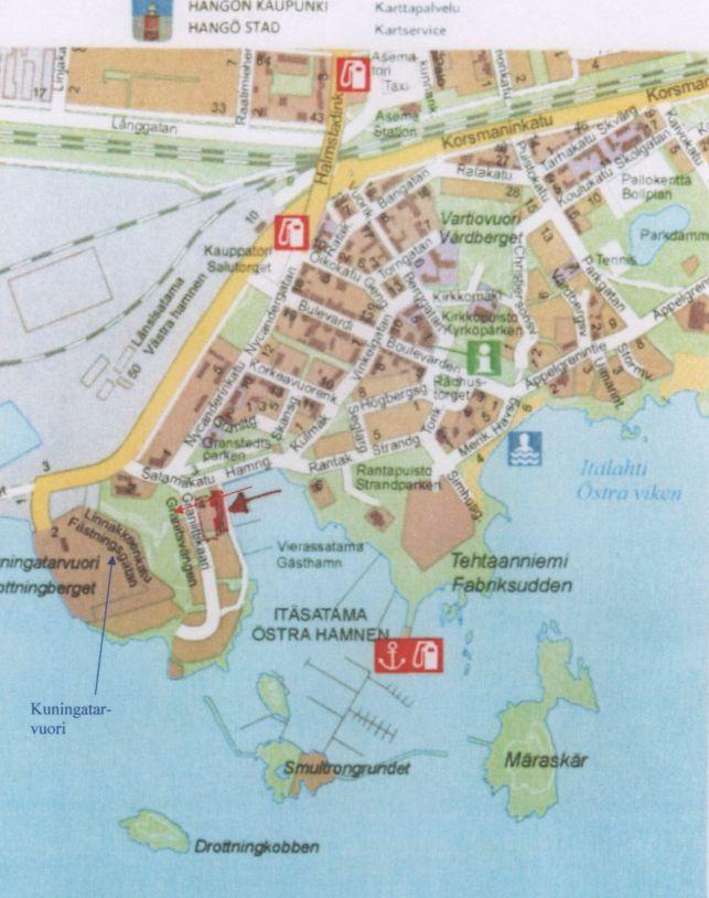 Graniittilinnan ympäristössä Satamakadulla sijaitsee mm. ravintoloita, halleja, venepaikkoja, uimaranta. 3.1.