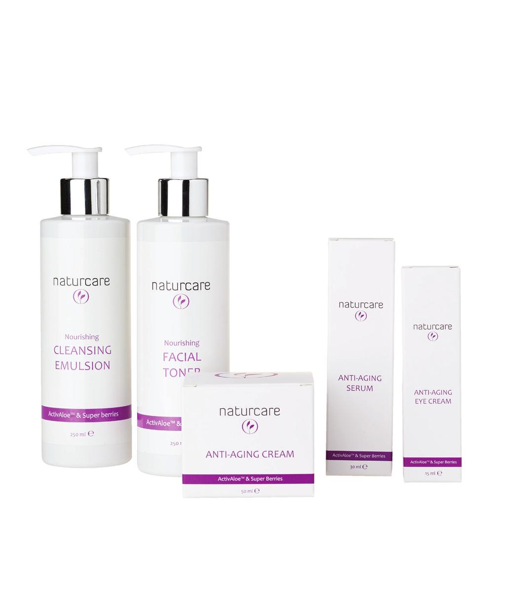 ANTI-AGING HERKÄLLE IHOLLE NATURCARE Uudet Naturcare kasvojen hoitotuotteet on kehitetty suomalaiselle herkälle iholle luonnon parhaista raaka-aineista kuten ACTIValoesta ja suomalaisista