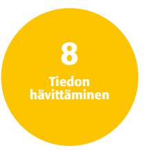 8. Tiedon hävittäminen 1. Varmistetaan, että pysyvästi säilytettävät tiedot ovat siirtyneet pysyväissäilytykseen. 2.