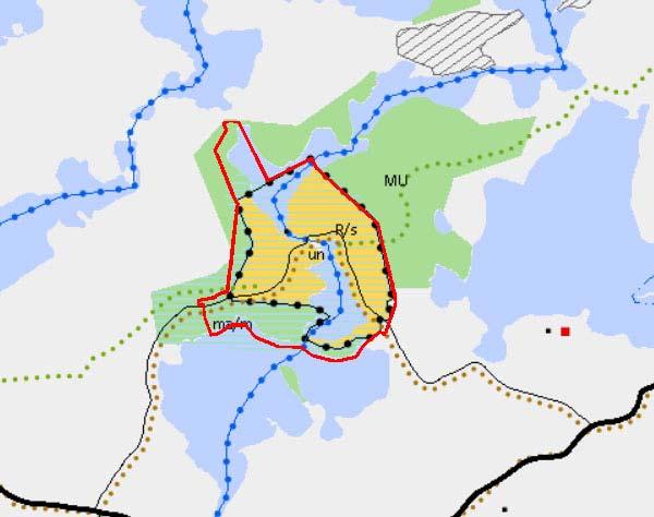 LIITE 2 Ote Kymenlaakson maakuntakaavasta Suunnittelualue osoitettu punaisella.