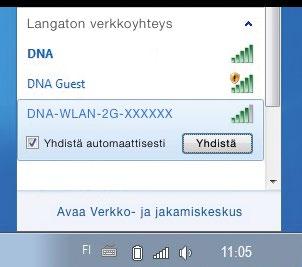 5. WLAN-yhteyden käyttöönotto Windows 10 / Windows 7 / Windows 8 / MAC OS X Langattoman