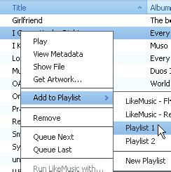 1 Luo soittolista napsauttamalla painiketta kohdassa Playlists (Soittolistat). Uusi soittolista luodaan. 2 Nimeä uusi soittolista kuten haluat.