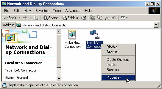 3(10) Vaihe 6: Paina hiiren oikeaa nappia Local Area Connection kohdalla ja