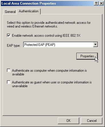 Vaihe 7: Valitse Authentication-välilehti ja laita asetukset kuvan