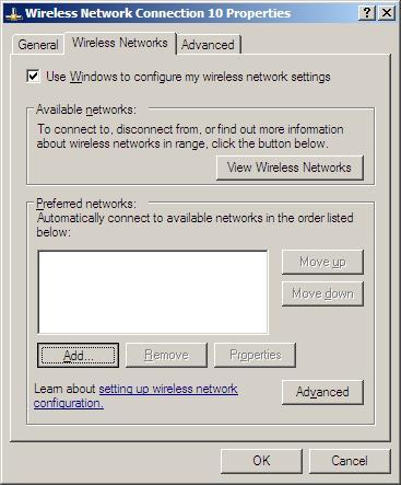 6(10) Vaihe 2: Valitse Wireless Networks tai Langattomat verkot välilehti.