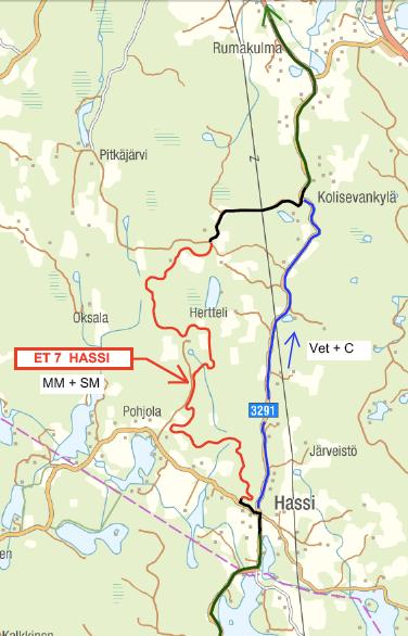 MK 7 TAKKIHUOLTO TIELLÄ 3291 500METRIÄ ENNEN JUUVANTIEN RISTEYSTÄ. AUTOILLA EI SAA AJAA JUUVANTIETÄ LÄHTÖALUEELLE.