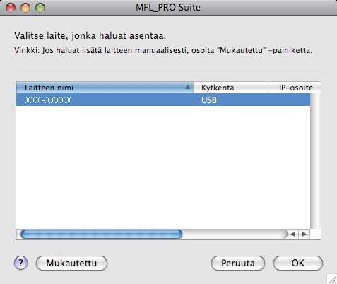 USB Nost sknnerin kntt j vput slp. Työnnä sknnerin knnen tuke vrovsti lspäin j sulje sknnerin knsi. 1 e Mintosh Vlitse lite luettelost j osoit sitten OK.