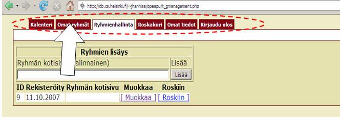 Käyttäjälle ei ole selvää, kumpi hänen tulee valita luodessaan uutta ryhmää, koska molemmissa viitataan ryhmiin.
