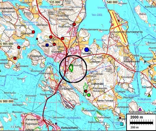 104 (136) 9.11 Kulttuuriympäristö ja muinaismuistot 9.11.1 Nykytila Alueella ei ole rakennus- tai kulttuurihistoriallisesti merkittäviä kohteita.