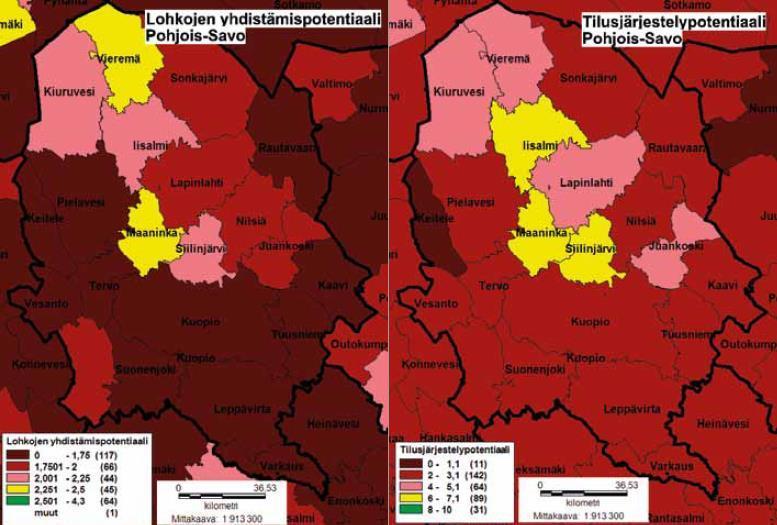 12 4 Johtopäätökset 4.1 Päätelmiä laskentojen tuloksista Valtatiellä kulkevan maatalousliikenteen määrään voidaan vaikuttaa jonkin verran tilusjärjestelyjen ja tiejärjestelyjen avulla.