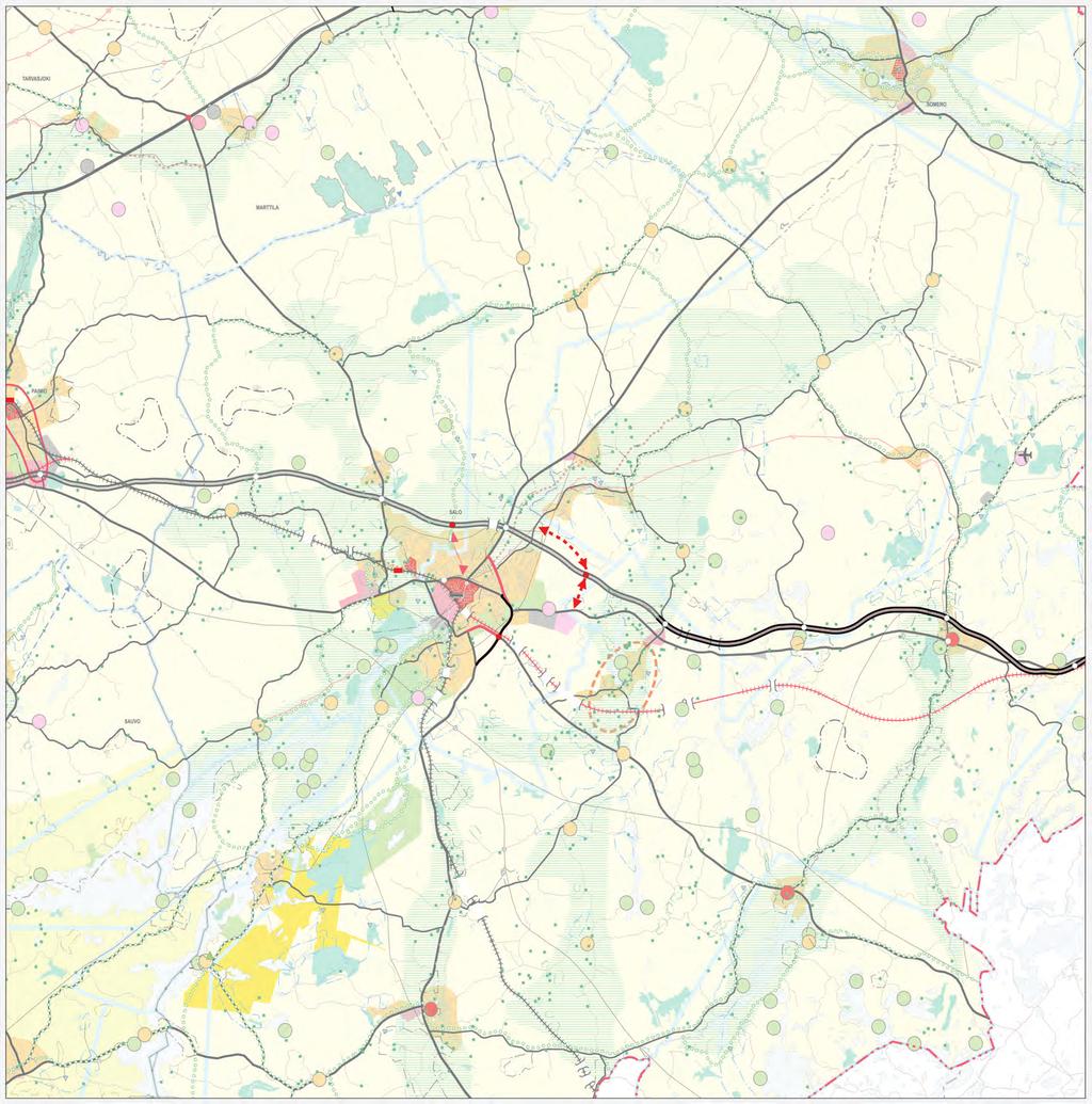 Liikenneverkon muutokset voimassa olevaan kaavaan Salon seudulla Halikon rautatien seisake, sijainti muuttuu ja osoitetaan kyseinen toteutumaton raideliikenteen paikka merkinnällä uusi