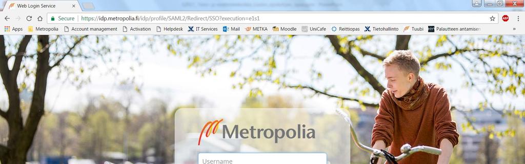 Metropolian verkkopalvelu: OMA https://oma.metropolia.