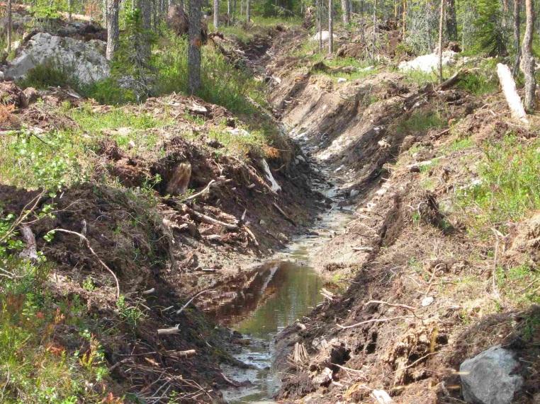 Ojien kaltevuudet ja maalajit riittävällä tarkkuudella erityisesti laskuojien osalta Ojastokohtainen