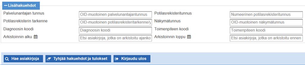 4.6 Eri asiakirjaversioiden haku Jos arkistoituun asiakirjaan tehdään muutoksia tai asiakirja mitätöidään, siitä tallentuu uusi versio.