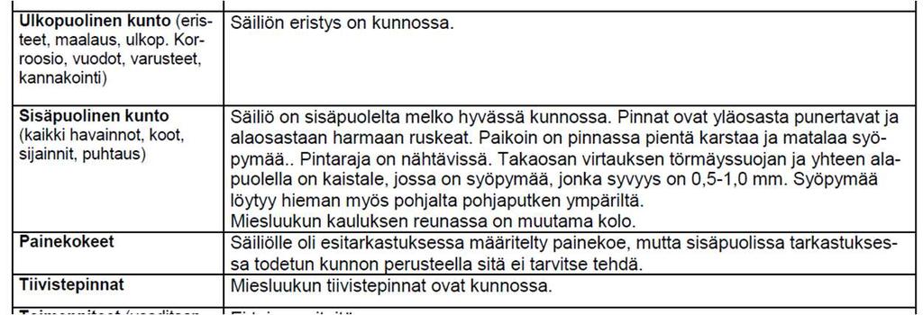 Raportointi riittääkö tarkastustodistus