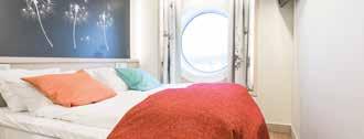 Hytit Hytter Kajutid Cabins No smoking or drinking in cabins! Premium Seaside double Inside double Suite Romantic SU1 Ulkohytti. Parisänky ja vuodesohva kahdelle alle 18-vuotiaalle.