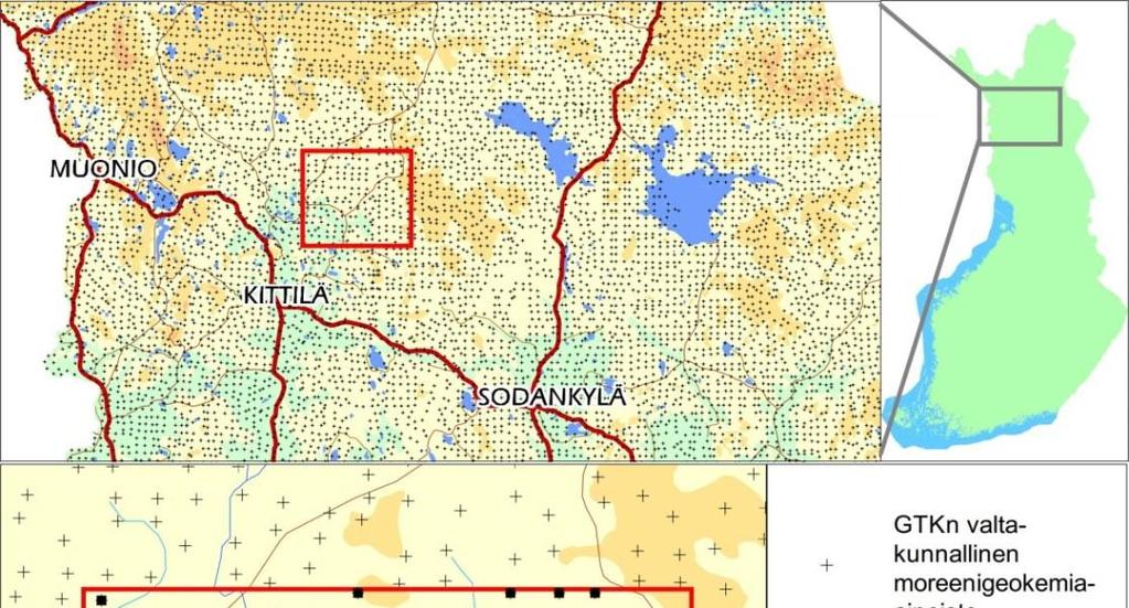 88 kaivospiirin sekä uuden NP4-altaan alueelle sijoittuu yhteensä vain kolme näytepistettä.