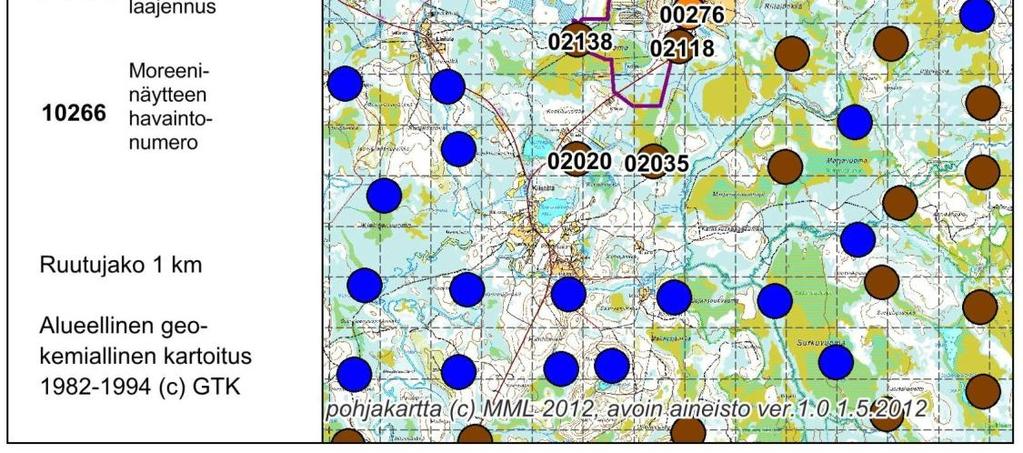 Osalle GTK:n tutkimista alkuaineista (koboltti, kromi, kupari, nikkeli, vanadiini, sinkki) on Valtioneuvoston asetuksessa 214/2007 annettu kynnys- ja ohjearvot.