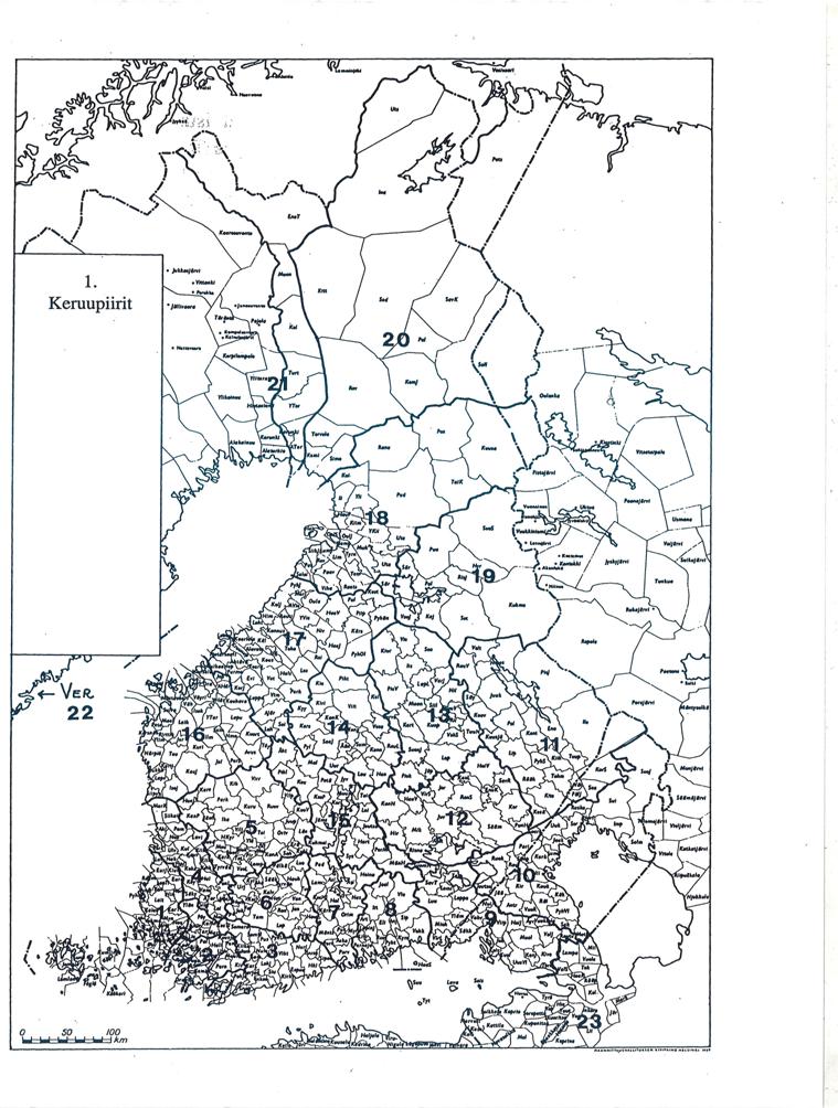 23 keruupiiriä kaikki suomen murteet ns.