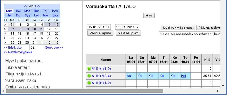 Erityismenettely: Käyttötarkoitus Vuokrasopimukset (VU): Varauskartassa